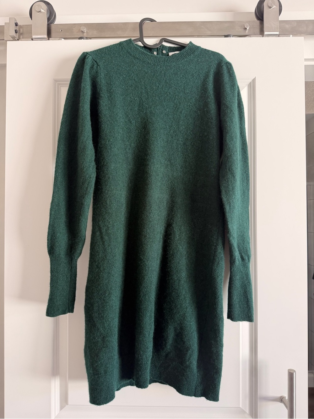 Sandro -Dark Green Long Sleeve Knit Dress